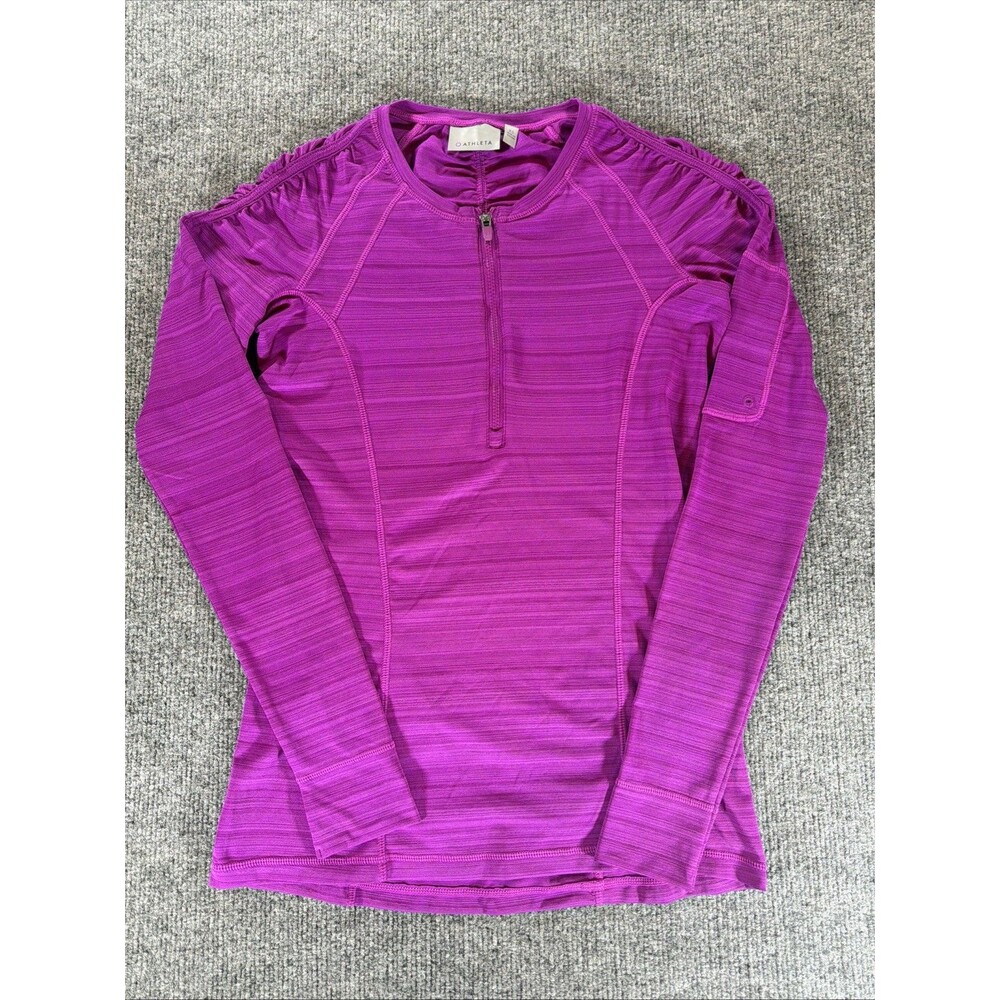 Athleta Half Zip Pullover Womens XS Purple Long Sleeve Running Top 581610